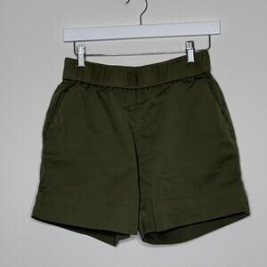 Everlane Olive Green Pull On Shorts Organic Cotton Size 4